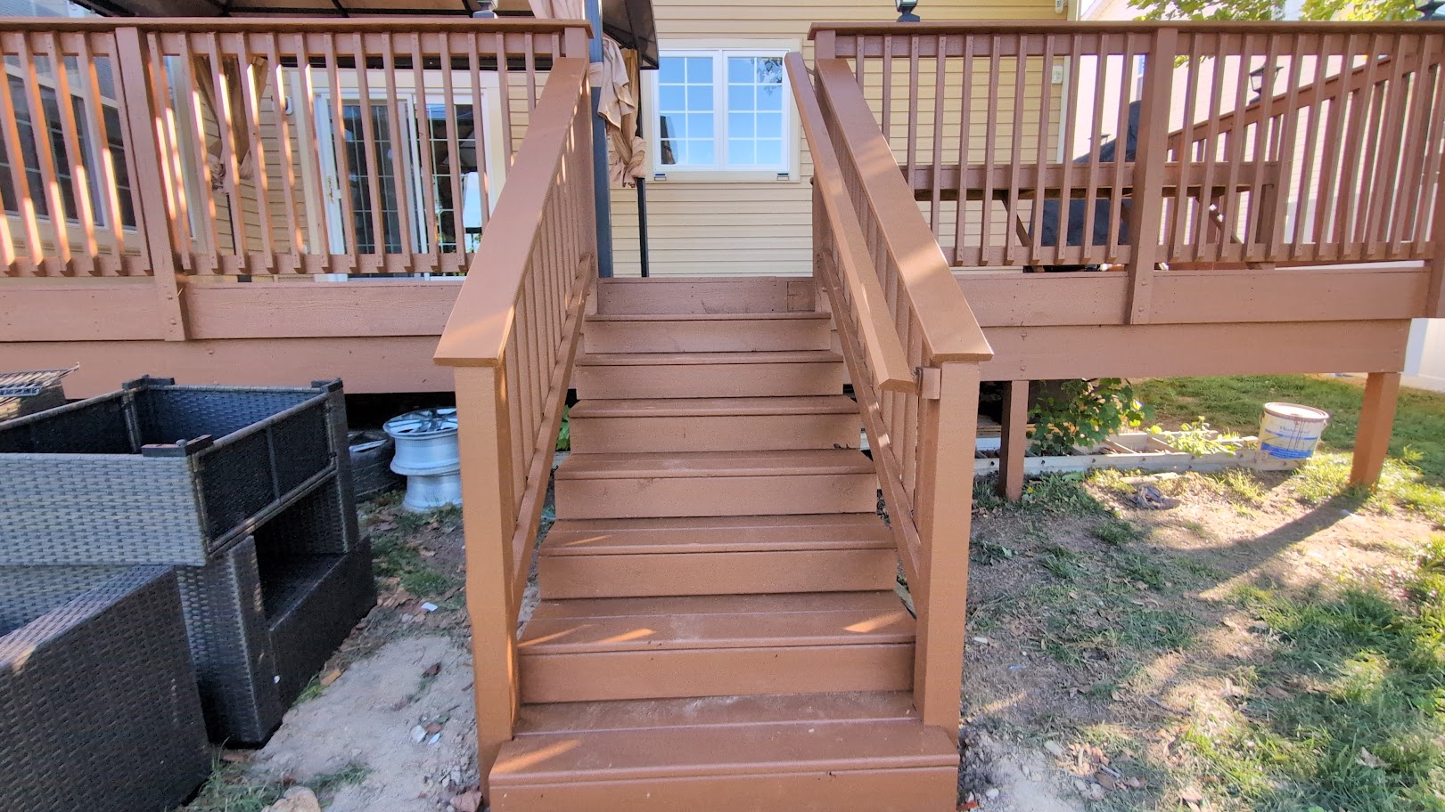 Deck stairs after rebuild